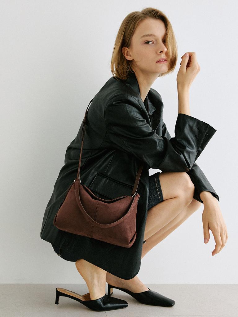 Moremorr Movo Bag _ Suede Brown Mini Bag 3-Way