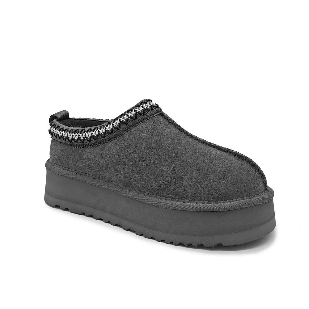 Fur Integrated Fluff Slippers Women's Outer Wear 2025 New Bag Head Thick-soled Snow Boots Heightened Half-drag Wool Cotton Shoes