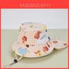 Summer Kids Sun Hat With Wide Brim Cotton Polyester Uv Protection For Boys Girls