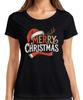 MERRY CHRISTMAS Santa Hat Reindeer Vintage Retro Christmas Women's T-Shirt