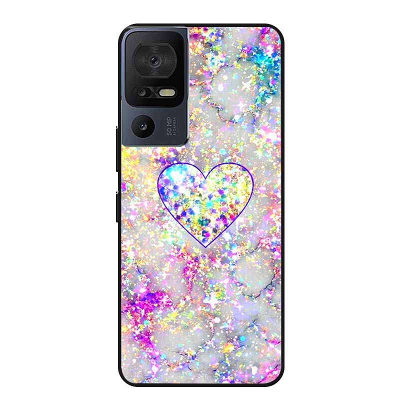 For TCL 40 SE Phone Case 40SE Coque Black Silicone Soft Back Cover Case For TCL 40 SE Case Funda For TCL40SE Capa 6.75" Shell