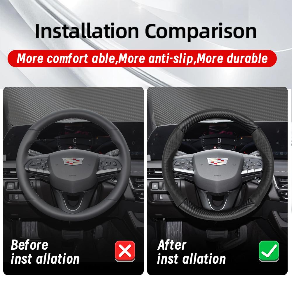 Applicable to Cadillac steering wheel covers: Ct4 Ct5 Xt5 Xt4 Xt6 Escalade Srx Xts Ct6 Lyriq steering wheel cover accessories. vcfbt88