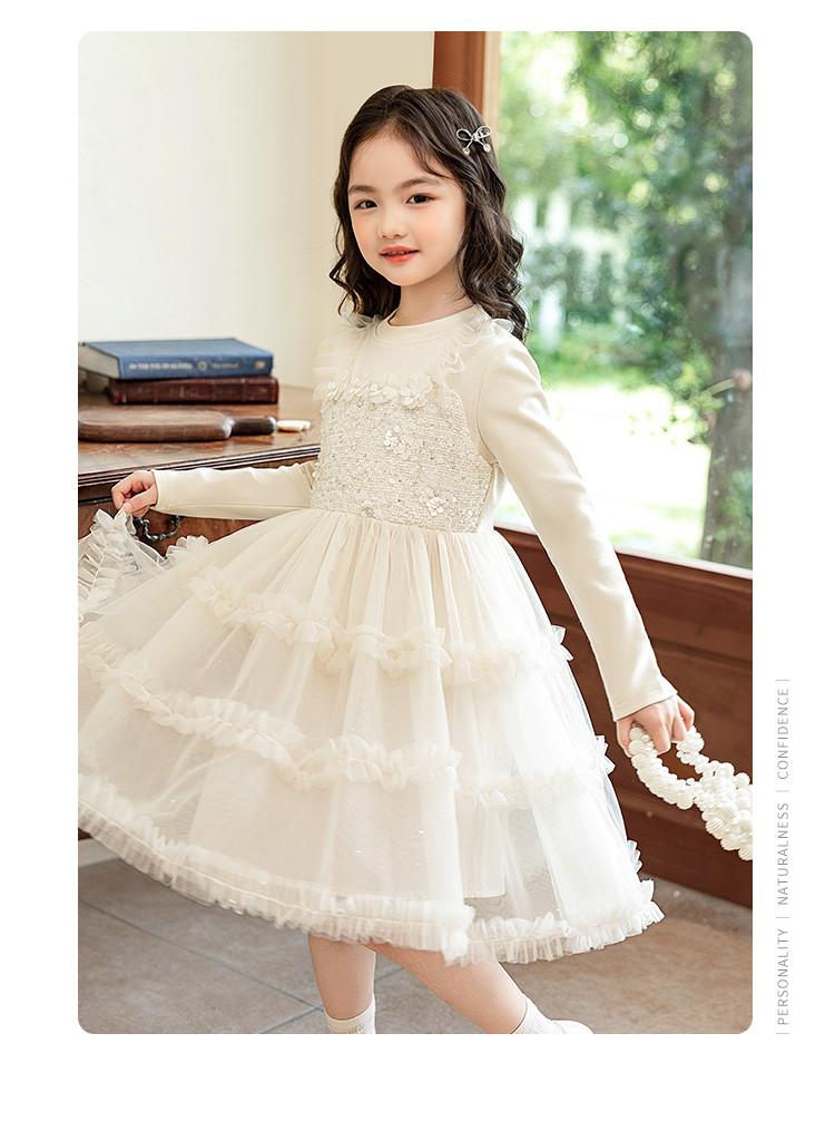 [Fake Two Mesh Princess Skirts] Girls' Skirt Spring and Autumn New Style Small and Medium Children's Autumn Dress