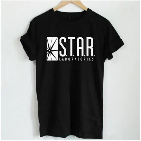 The Flash DC Barry Allen Laboratories Star Labs Letter Print Women T Shirt Casual Cotton Funny Shirt Harajuku Tshirt T-shirt Top