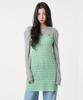 UNKNOWN PLANET Green Curly Knit Top Dress