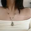 Collier Pendentif en Pierre Naturelle Tissé à la Main - Choker Luxe Léger