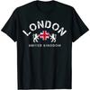 Vintage Londýn UK Spojené království Anglie Velký kulatý výstřih Klasické tričko Pánské Ležérní Krátký rukáv Trička Top Harajuku Streetwear