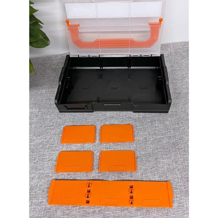 Ergonomic Handle Stackable Plastic Tool Organizer Box With Visible Lid Design And Reinforced PP Material For Longevity