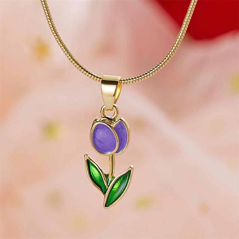 Fashion Cherry Blossoms Flower Necklace For Women Romantic Crystal Zircon Butterfly Flowers Pearl Shell Necklace Wedding Jewelry