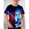 Camiseta para niño con estampado 3D de Tyrannosaurus Rex, de moda, de manga corta y cuello redondo, de secado rápido, para verano