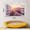 60*90cm 3D Gefälschte Fenster Landschaft Aufkleber Meer Lavendel Blumen Meer Sonnenblumen Wand Malerei Wohnzimmer Schlafzimmer Abnehmbare Wand aufkleber Hoom Decor