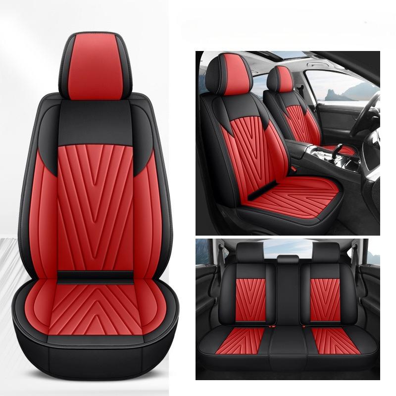 Full Car Five-Seat All-Around Car Seat Covers Suitable for All Seasons, Made of Durable and Breathable Faux Leather, Providing Protection