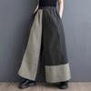 Summer Autumn Plus Size Vintage Patchwork High Waist Casual Loose Women Jeans Denim Wide Leg Pants