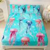 Undersea Creature Dolphin Pattern Mattress Three-Piece Digital Printing Bedding Set Adult Children