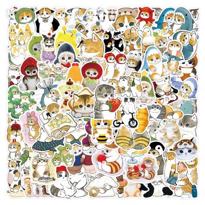 110 Mofusand Katze Graffiti Aufkleber Dekorativer Roller Laptop DIY Aufkleber