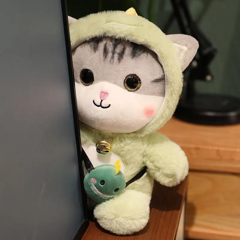 Poupée Chat Guérisseur Mignonne Jouet Chat en Peluche Poupée Confortable Poupée Oreiller de Sommeil pour Enfants Cadeau pour Filles Cadeau d'Anniversaire