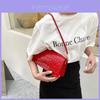 Trendy Korean Style Small Pu Shoulder Bag Fashionable Alligator Pattern Box Shape