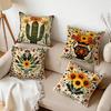 Pcs Folk Art Flowers Singlesided Printed Pillowcase Cushion Coversuitable For Living Roombedroomcar Decoration