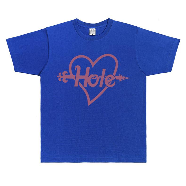 Alternative Rock Band Hole Rosa Herz und Pfeil Grafikdruck T-Shirt Courtney Love T-Shirts Unisex Damen Gothic Oversized T-Shirts