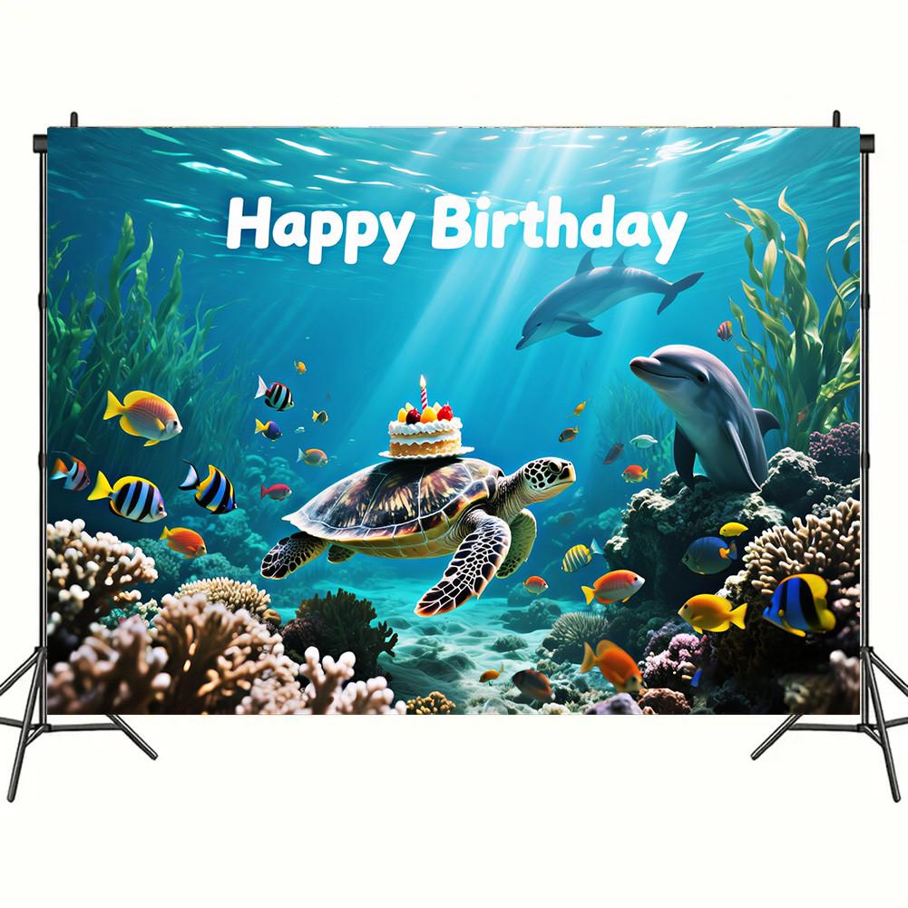 Colorful Happy Birthday Tapestry Balloons Rainbow Children Girl Birthday Decoration Banner Baby Party Background Photo Props