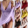 Moda dama Sexy Dantela Sexy Sling Camasa de noapte Lenjerie de culoare solida