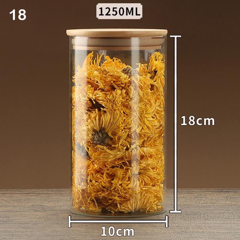 M-1Pc Sealed Food Storage Box Pots Glass Jar Coffee Jars With Lid Transparent Cereal Candy Dried Jars Fridge Container