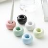 2PCS Toothbrush Holder Ceramic with Hollow Design Stand Multi-Purpose Makeup Brush Holder for Bathroom Countertop