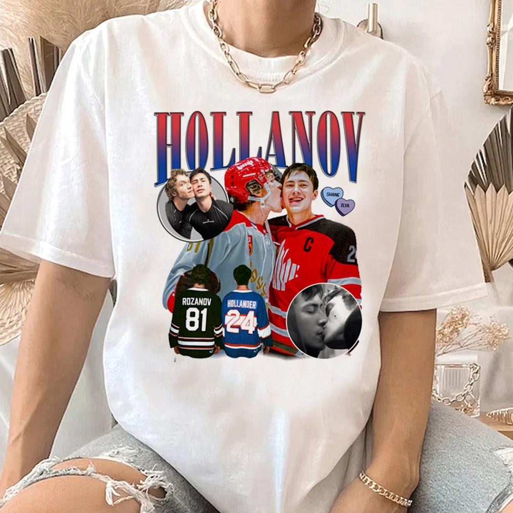 Connor Storrie Ilya Rozanov Vintage 90er Grafik T-Shirts Herren Damen Rivalität Hockey Romantik T-Shirt Paar Oberteile T-Shirts