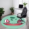 1 Stück Bulbasaur Büro Runder Teppich, Indoor-Matte Geeignet für Büro, Unter Bürostühlen Schlafzimmer Wohnzimmer Heimdekoration, Raumdeko