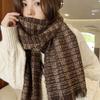 Scarf Korean New Autumn and Winter Thickened Plush Warm Imitation Cashmere Small Fragrance Style Scarf Shawl
