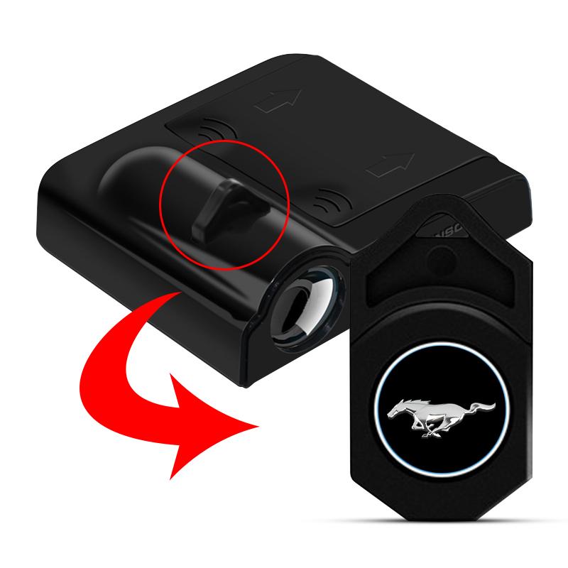 Car Door Projector Lamps LED Welcome Light Emblem For Ford Mustang Universal Big Size Mustang Shelby GT Car Accessories