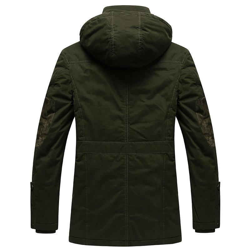 Men's Cotton-padded Coat Plus Velvet Thickened Mid-length Winter Cotton-padded Jacket Large Size Cotton-padded Jacket for Men