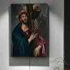 Vintage Risen Jesus Cross Christian Religion Wall Art Canvas Painting Poster Prints Living Room Large Pictures Modern Home Decor