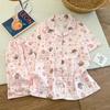 Summer New Pajamas Women's Short-sleeved Shorts Thin Cloud Cotton Cartoon Cute Large Size Korean Version Loungewear