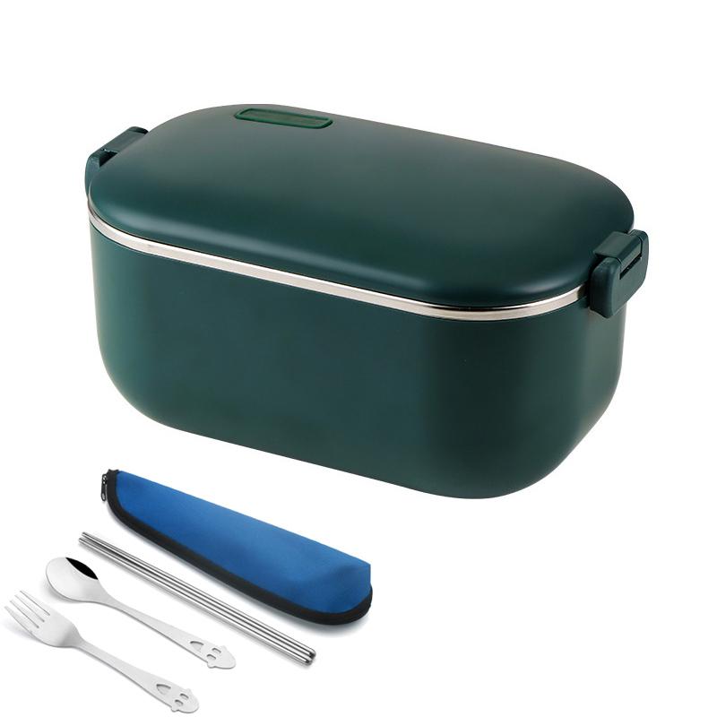 Marmita com aquecimento elétrico, aço inoxidável, carro, tomada eua, ue, 220v, 110v, 12v, escritório, ambiente externo, portátil, recipiente aquecedor de alimentos
