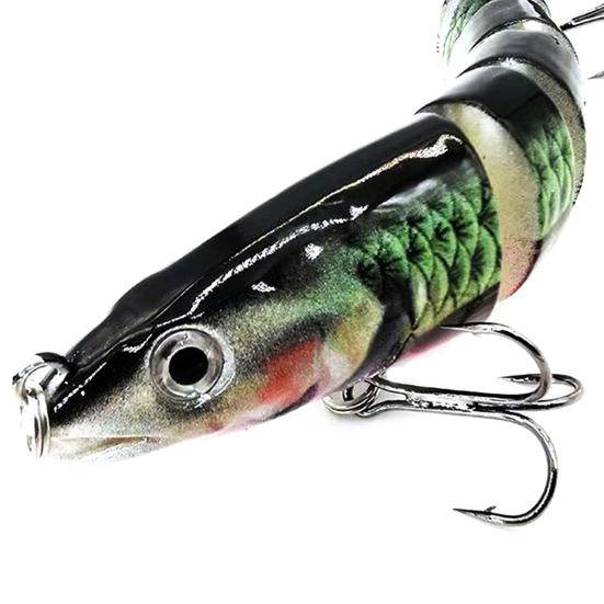 13.5CM/19G Daugiasegmentis Žvejybinis Masalas su Kabliukais Realistiškas 8-ių Segmentų Swimbait Bioninis Kietas Dirbtinis Masalas Gėlavandenei Jūrinei Žvejybai Žvejybos Aksesuarai
