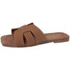 2025 Summer New Women Slippers Flat Bottom Non-slip Outdoor Open Toe Beach Female Sandals Sexy Fashion Design Slides Woman Shoes