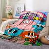 Gumball Print Flanellen Deken, Hoge Kwaliteit, Comfortabel voor Alle Seizoenen, Woondecoratie, Warmte en Comfort