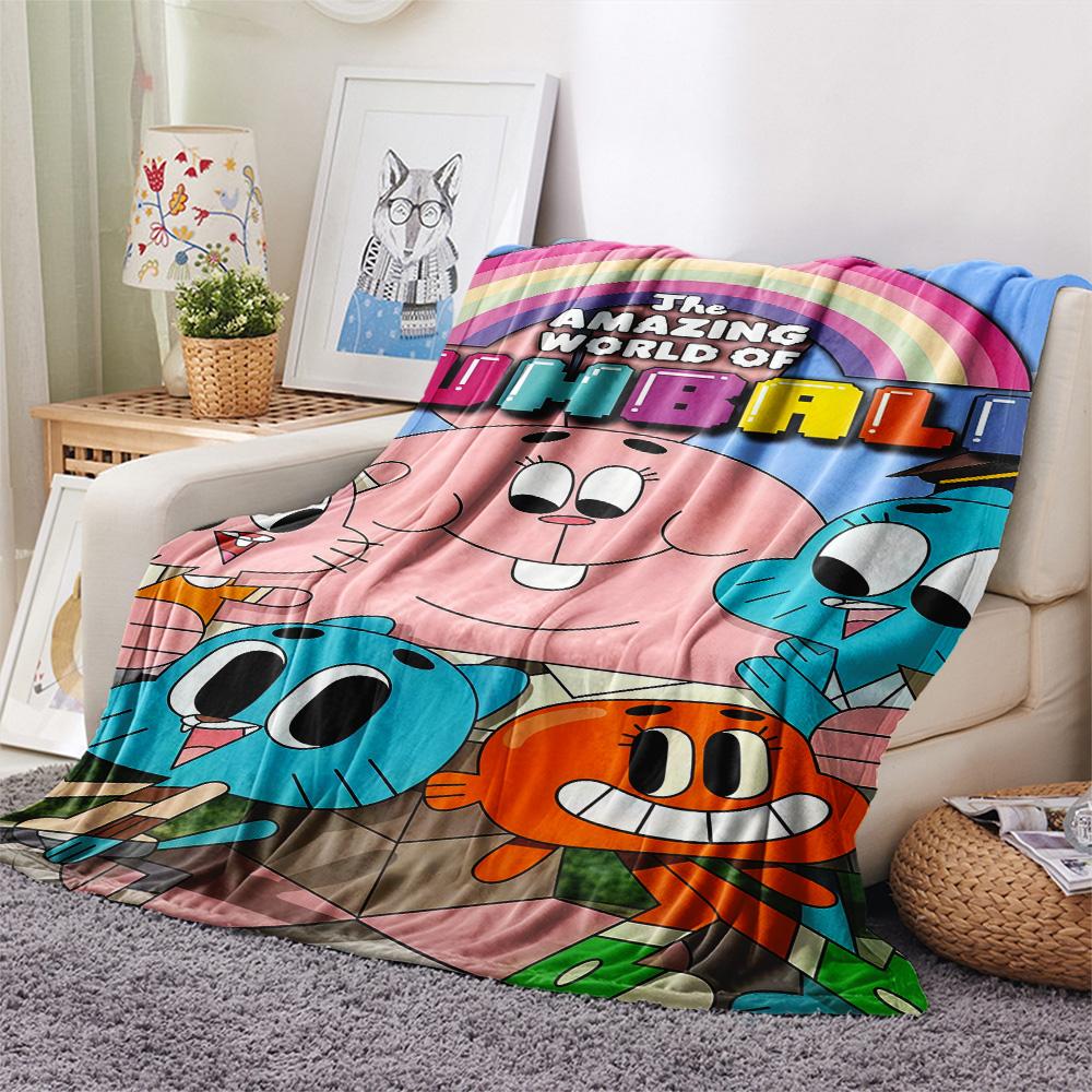 Gumball Print Flanellen Deken, Hoge Kwaliteit, Comfortabel voor Alle Seizoenen, Woondecoratie, Warmte en Comfort