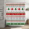 Tu Christmas Shower Curtain Holiday Festive Waterproof Bathroom Decor Farmhouse Style Merry Xmas Pattern Backdrop Xmas Gift
