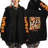 Anime Nekoma Karasuno Kenma Kozume Haikyuu Mikiny na zip Harajuku Mikina Karasuno High School Manga Zip bunda Kabáty