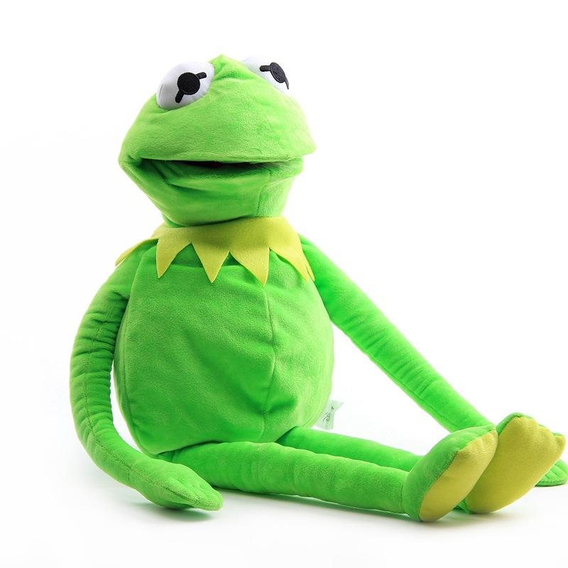 1Stuks Kermit de Kikker Grappige Pluche Pop Handpop Schooltas Kikker Dier Pluche Speelgoed Grote Pop Buikspreker Podium Attributen Voor Baby