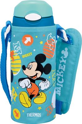Garrafa térmica com isolamento a vácuo com canudo Disney Mickey Azul Claro LB 0,4L FHL-400FDS