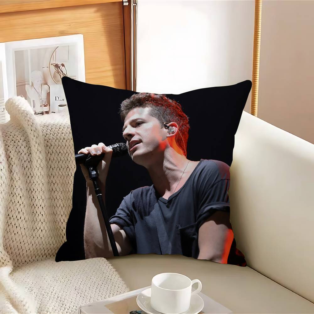 POP Singer-C-CharlieS Puth Pillow Case Removable Washable Cushion Cover – All-Season Soft Linen
