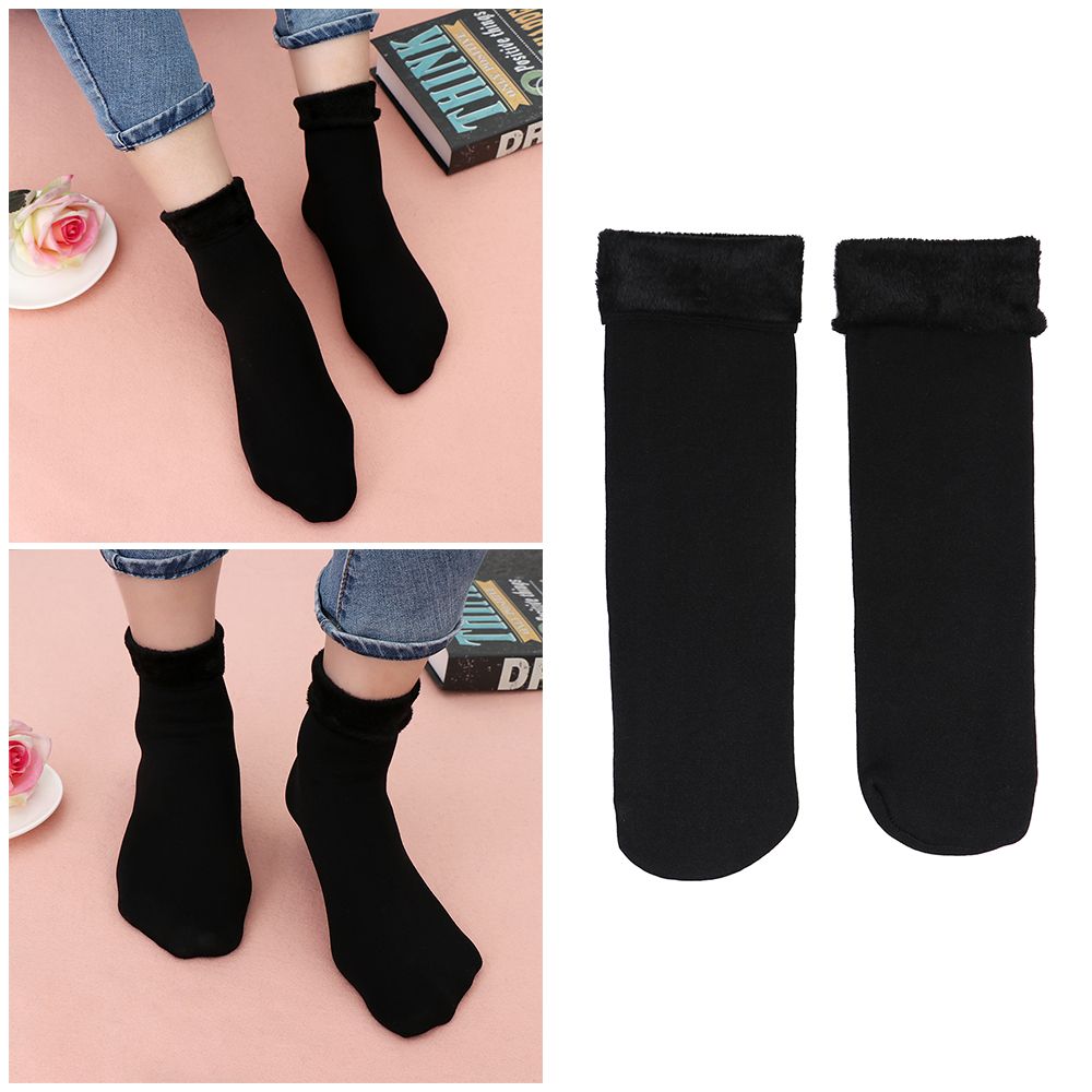 Women Snow Boots Seamless Thicken Socks Velvet Floor Stocking Cashmere Wool Hosiery
