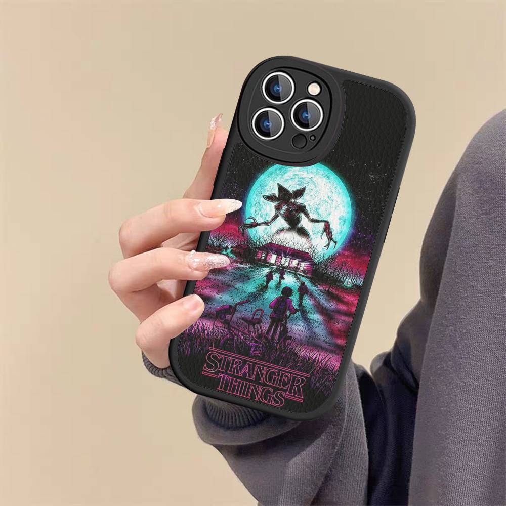 Hot S-Stranger T-Things Leather Phone Case For IPhone 15 14 13 Pro Max 12 11 16 Plus Phone Cover