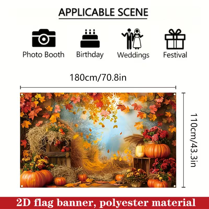 2D Erntedankfest Kulisse Rustikaler Holzzaun Fotokabinen Banner