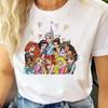 Summer Disney Princess Mcqueen Graphic Tshirt Men Women Fashion Cotton Quality Casual Loose Short Sleeve Classic Unisex