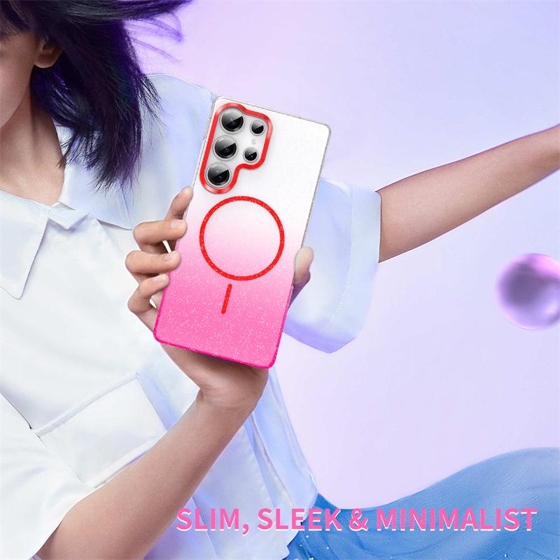 Glitter Magnetic Phone Case for Samsung S25 Edge, Compatible with S25/S24, A36/A56, A16/A32