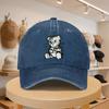 Mens Baseball Cap with GraffitiStyle DeadEye Bear Pattern Fashionable Casual Hat Adjustable for SpringAutumn Outings Tr